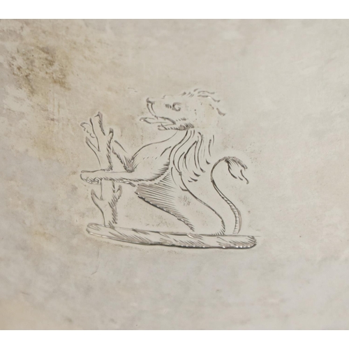 154 - An English silver Teapot and matching Hot Water Pot, each with hinged lid and ebonised finials with ... 