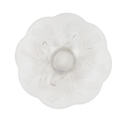 1004 - A large Lalique type Tulip Bowl, 38cms (15