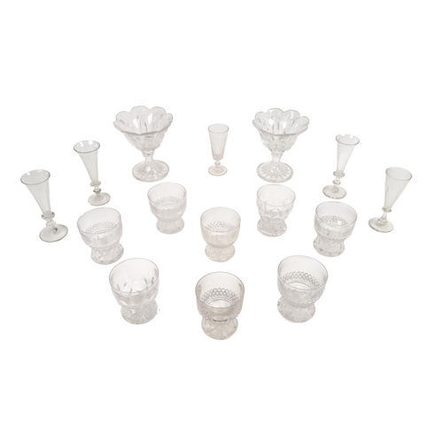 1207 - A large collection of antique and later Glass, comprising drinking vessels, jugs, decanters, etc., i... 