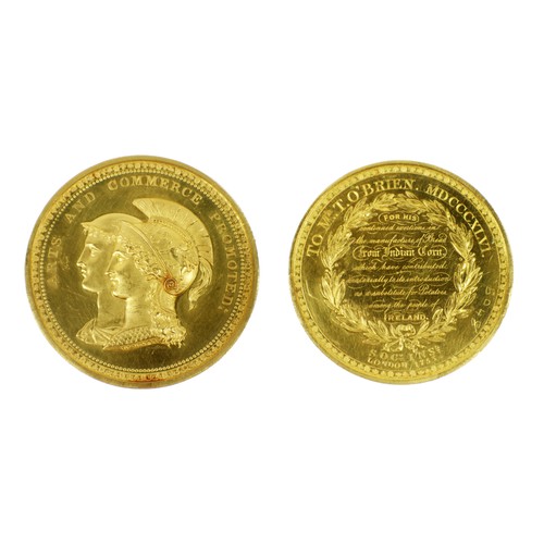 171 - Important Famine Time Presentation Gold MedalFamine Medal - A superb and important engraved Gold Med... 