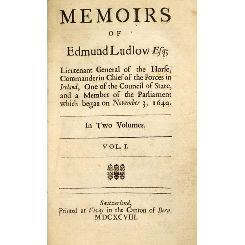 15 - Ludlow (Ed.)&nbsp;Memoirs of Edward Ludlow, Esq., ... Commander in Chief of the Forces in Ireland, 3... 