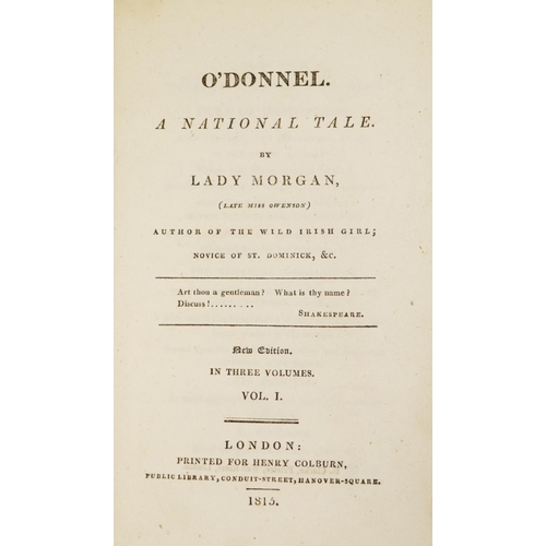 16 - Carleton (Wm.)&nbsp;Valentine M'Clutchy, The Irish Agent; 3 vols. 8vo D. 1845.&nbsp;First Edn., 3 hf... 