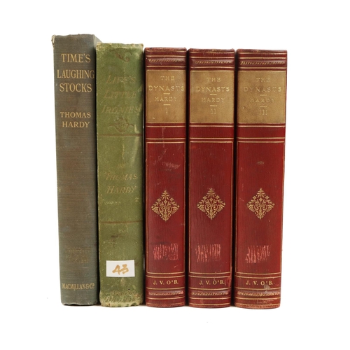 4 - Hardy (Thomas) The Dynasts - A Drama, 3 vols. London (Macmillan & Co.) 1904. Attractive hf. crim... 