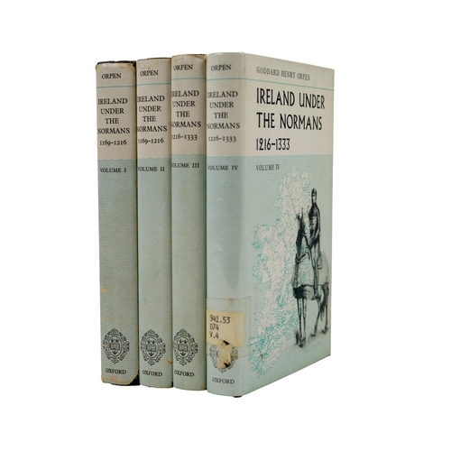 41 - Orpen (Goddard H.)&nbsp;Ireland Under the Normans 1169-1216,&nbsp; 4 vols. Oxford 1968. Fold table &... 