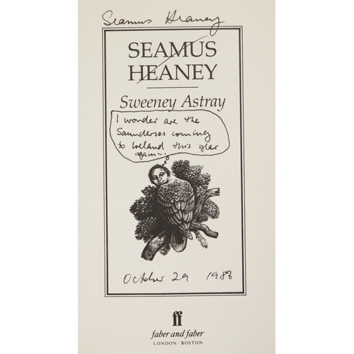 49 - Signed with InscriptionHeaney (Seamus) Sweeney Astray,  8vo L. 1983, First Edn., Signed  and inscrib... 
