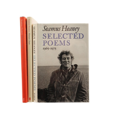50 - Heaney (Seamus)&nbsp;Selected Poems, 1965-1975, 8vo L. (Faber & Faber) 1980 tipped in signature ... 