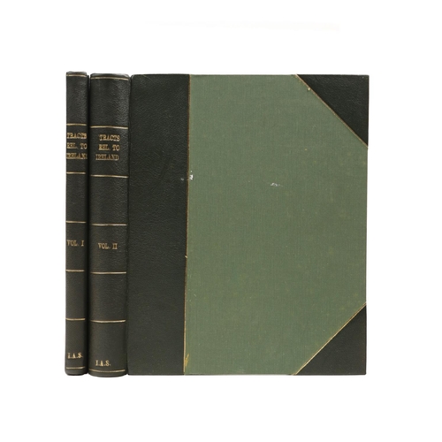 55 - I.A.S.:&nbsp;Tracts Relating to Ireland, 2 vols. sm. 4to D. 1841 - 1843. First Edn., recent hf. gree... 