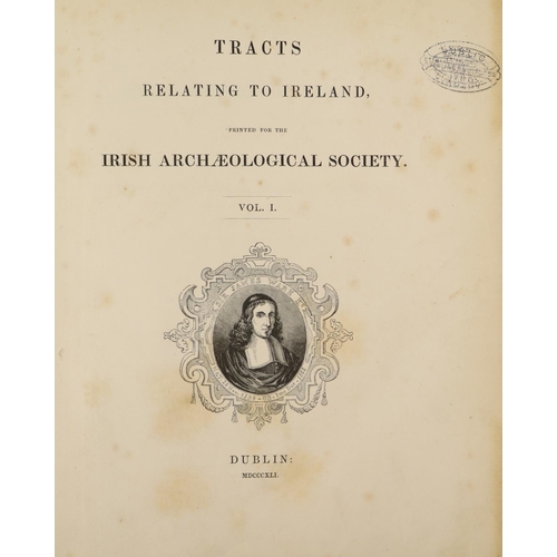 55 - I.A.S.:&nbsp;Tracts Relating to Ireland, 2 vols. sm. 4to D. 1841 - 1843. First Edn., recent hf. gree... 