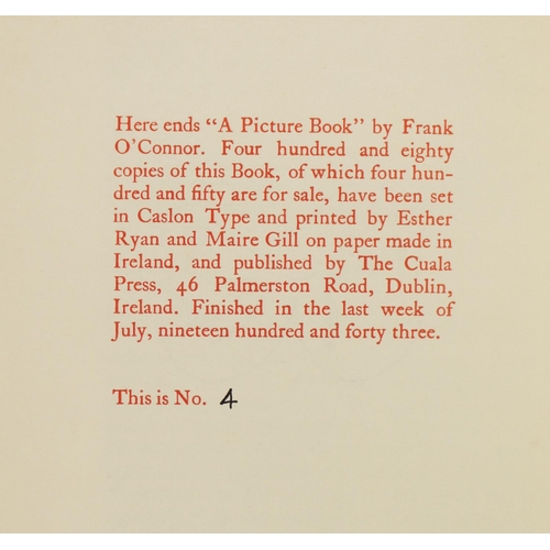 58 - Cuala Press: O'Connor (Frank)&nbsp;A Picture Book, Illustrated by Elizabeth Rivers. Dubin 1943.&nbsp... 