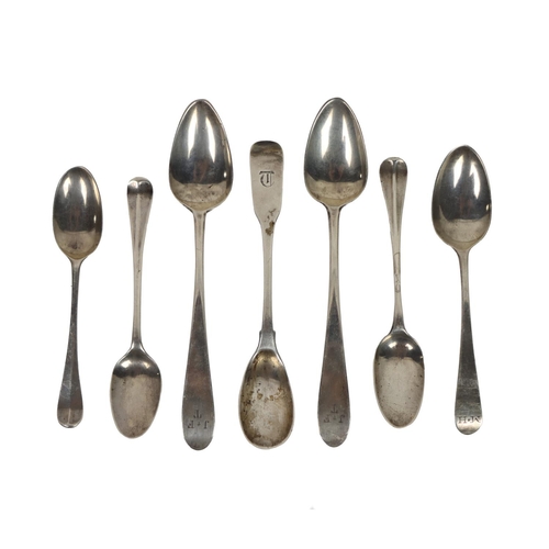 14 - Silverware: Two Irish Georgian period silver Tea Spoons, with initials J.F.T., hallmarked Dublin R.S... 