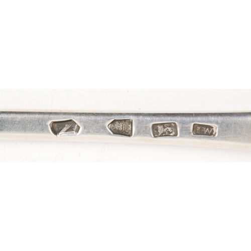 34 - A fine quality early 18th Century English silver 'Hash' Spoon, with engraved crest of head of a Nubi... 