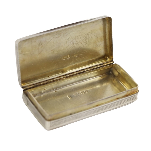 57 - A fine quality English Georgian period silver Patch Box, of decorative chased design, with hinged li... 