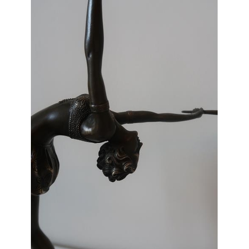 54 - Preiss 'The Dancer' Bronze, 37 cms high. Signed. With foundry stamp.
