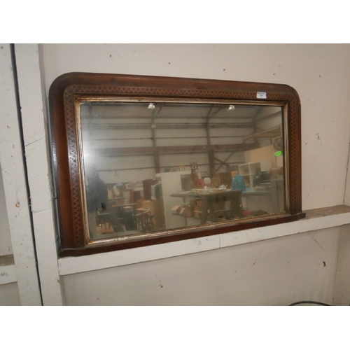 154 - wooden framed mantle mirror