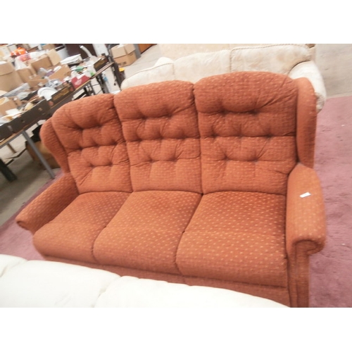 401 - Three seater modern fabric sofa