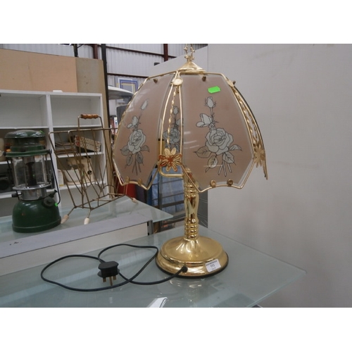 173 - brass effect table lamp