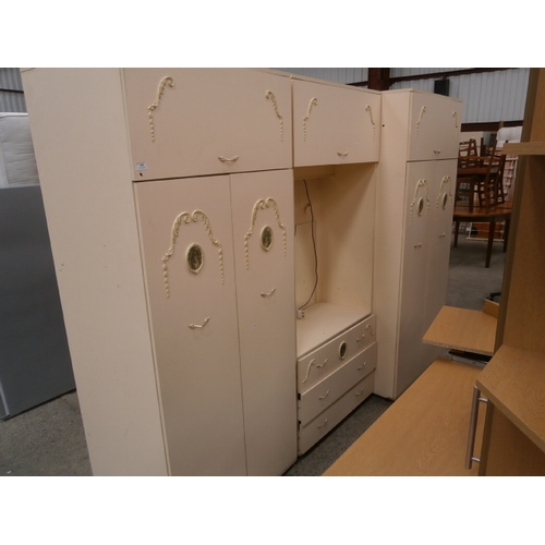 506 - Three pieces of cream bedroom furniture