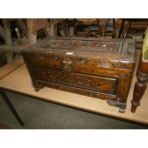 154 - Decorative carved modern chest