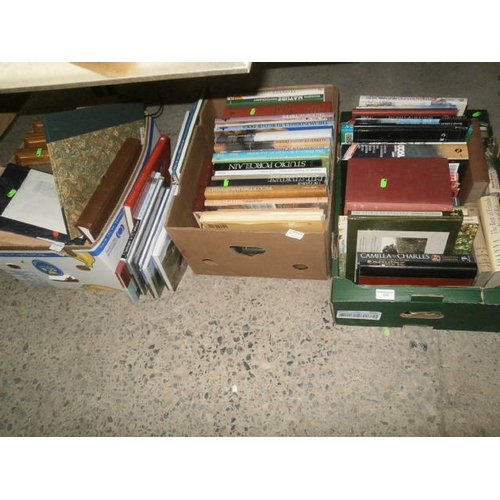 177 - 3 boxes of books and artwork