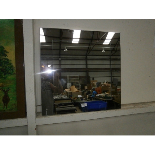 43 - Decorative glass framed mirror