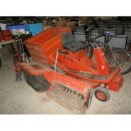 126 - Countax Rider Hydrostatic ride on lawnmower with trailer and roller, etc