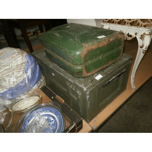 161 - 20 litre Jerry can and ammunition box