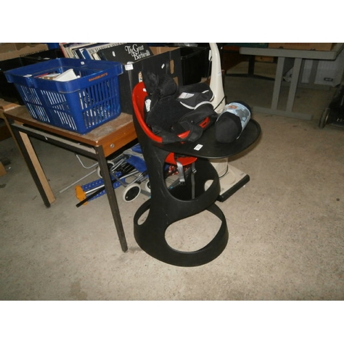 65 - Lot inc Highchair, and Baby slings