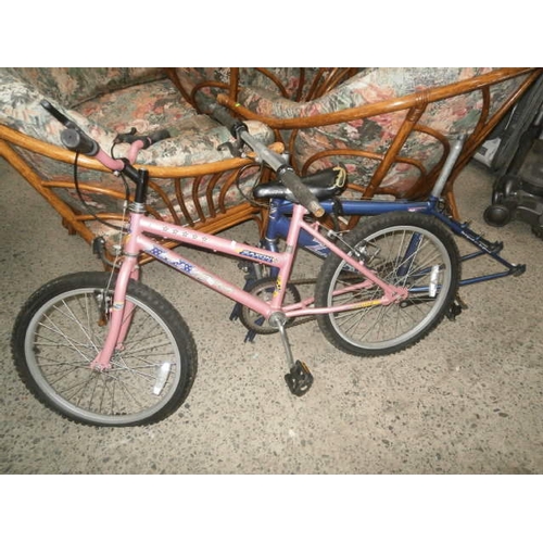 146 - Pink bike and blue bike frame