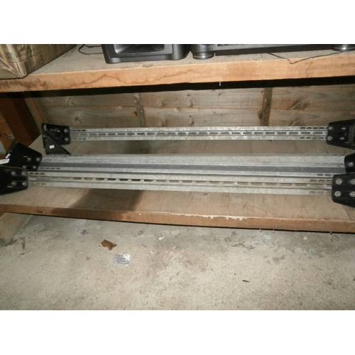 8 - Two pairs of metal car roof rails