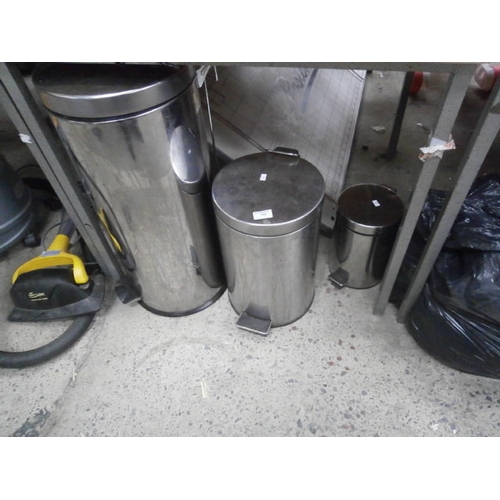 152 - Three aluminium bins