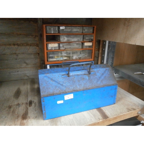 5 - Lot inc tool box and hardware in storage boxes