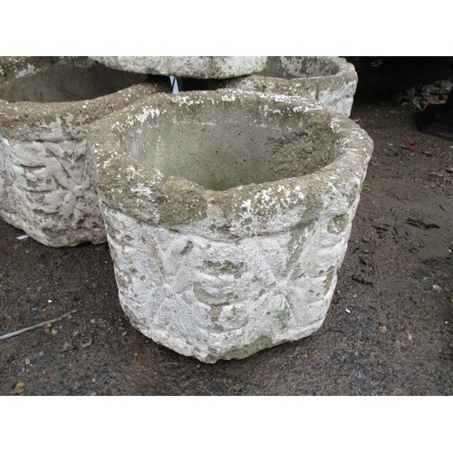 7 - 4 planters 10.5 inch high x 14 inch diameter