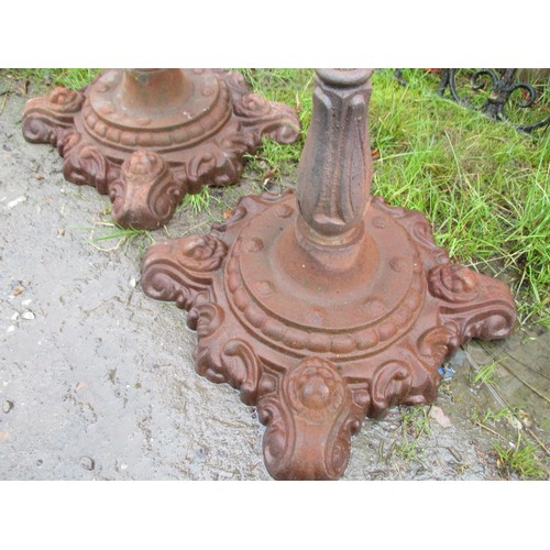 8 - 2 cast iron stands, 39 inch tall