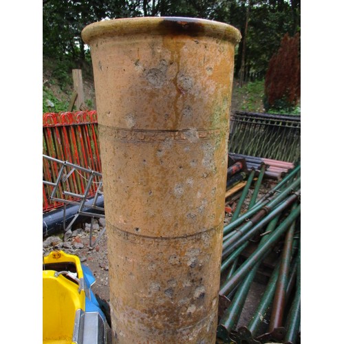 13 - 3 chimney pots including 1 tall one.