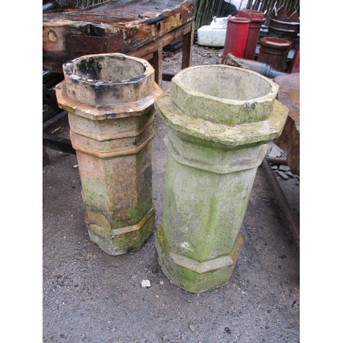 15 - 2 medium chimney pots