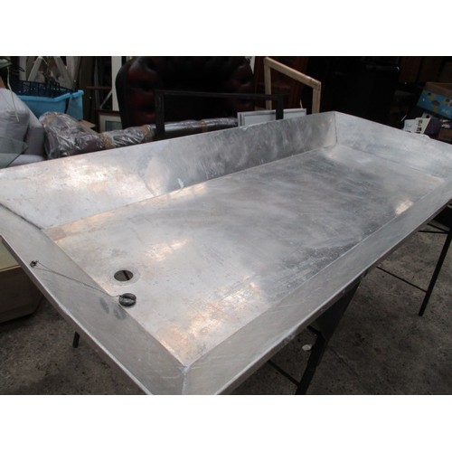 24 - Industrial bath, possibly plasters mixing tray or for catering use?