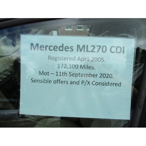 31 - Mercedes ML270 CDI, Registered April 2000, 172k miles,