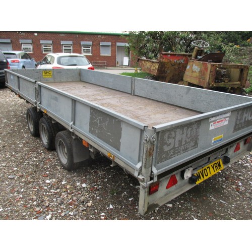 34 - Ifor Williams 16ft Tri axle drop side trailer