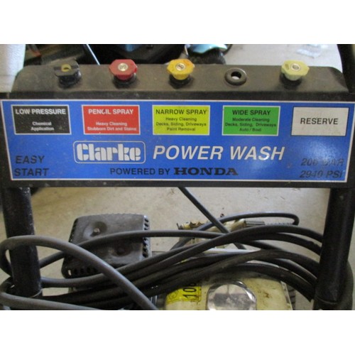 87 - Clarke petrol power wash with Honda 6.5 engine