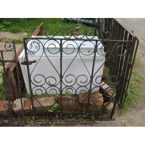 108 - Wrought iron gate. 37 inch tall x 32 inch wide