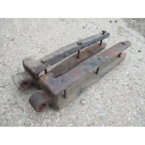 114 - Pair of gate hinges. 19 inch long