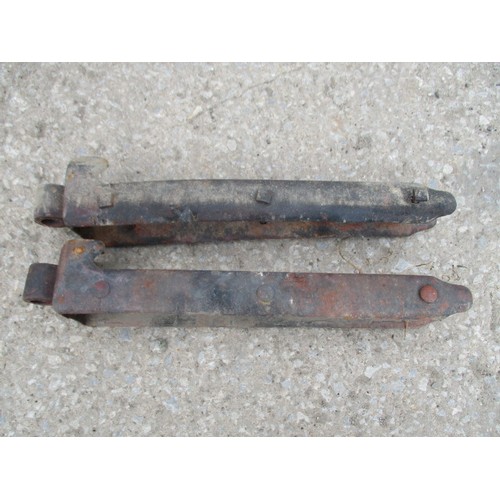 114 - Pair of gate hinges. 19 inch long