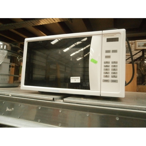 3 - As new Cookworks 800w microwave in working order