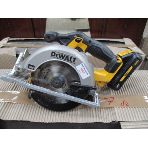 1095 - DeWalt 18v 760w cordless circular saw in good working order
