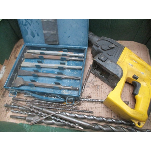 1118 - Challenge PDH26A power drill in working order, another power drill with no battery and a selection o... 