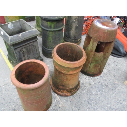 1167 - 8 various chimney pots