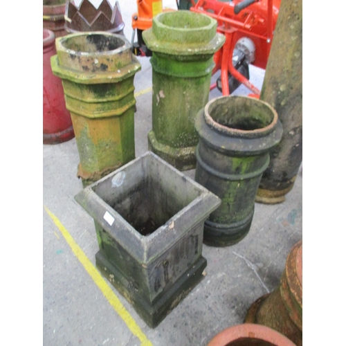 1167 - 8 various chimney pots