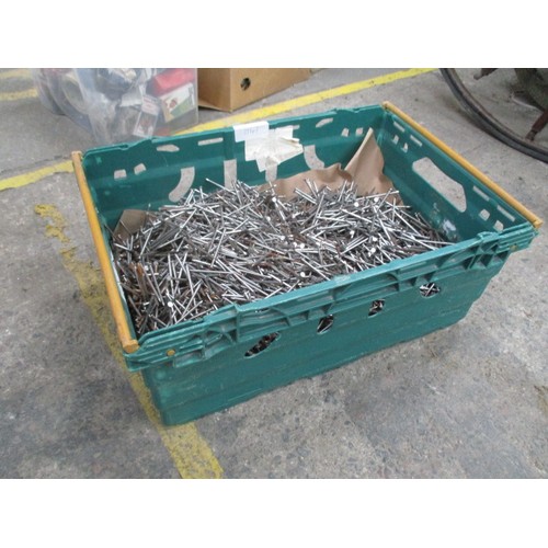 1141 - Large crate full of 4 inch nails