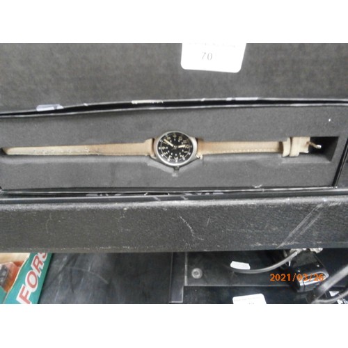 70 - Lot inc record player, hair straighteners, watch, etc