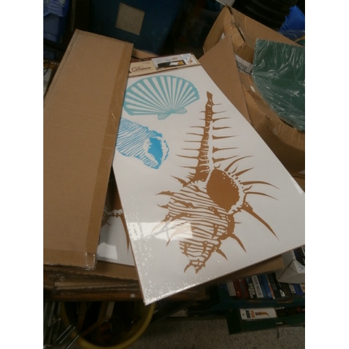 162 - Eight boxes of Adhesive wall art